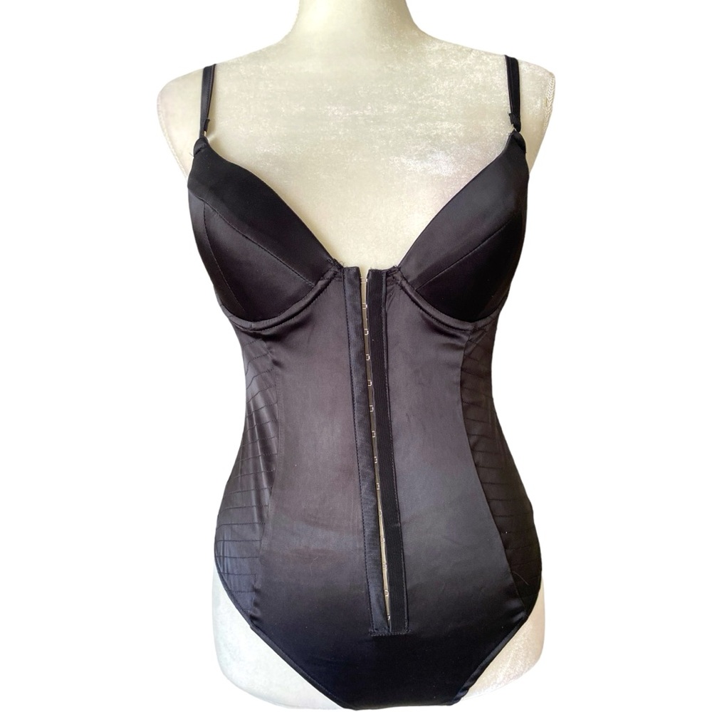 Windsor Women's Black Bustier 
Bodysuit Sz S